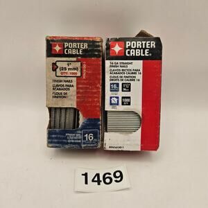 PORTER CABLE PFN16100-1(1INCH) AND PFN16150-1(1.5INCH) LOT OPEN BOXES
